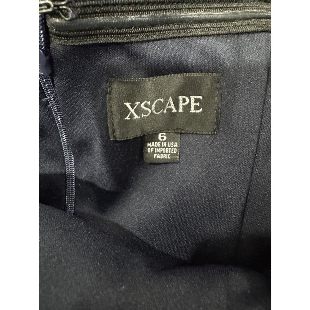 XSCAPE Women Navy Blue Gown 6 - Picture 4 of 5